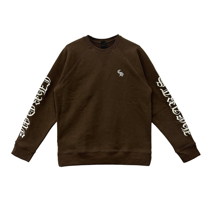 Chrome Hearts Embroidered Brown Sweatshirt - SHENGLI ROAD MARKET