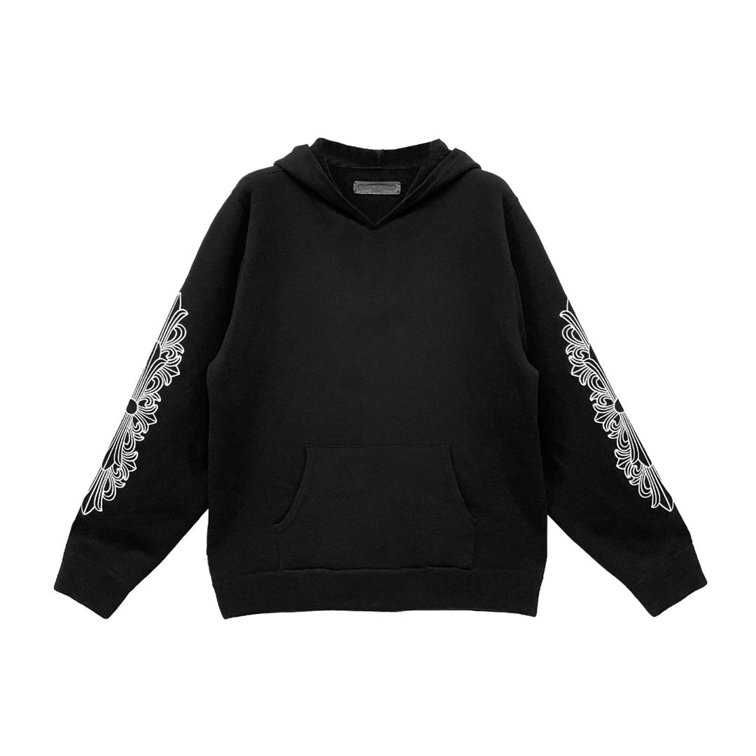 Chrome Hearts Embroidered Cashmere Cross Sleeve Hoodie - SHENGLI ROAD MARKET