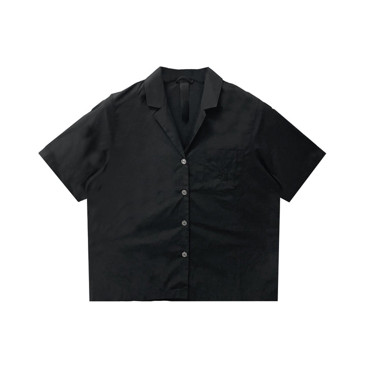 Chrome Hearts Embroidered CH Black Short Sleeve Shirt - SHENGLI ROAD MARKET