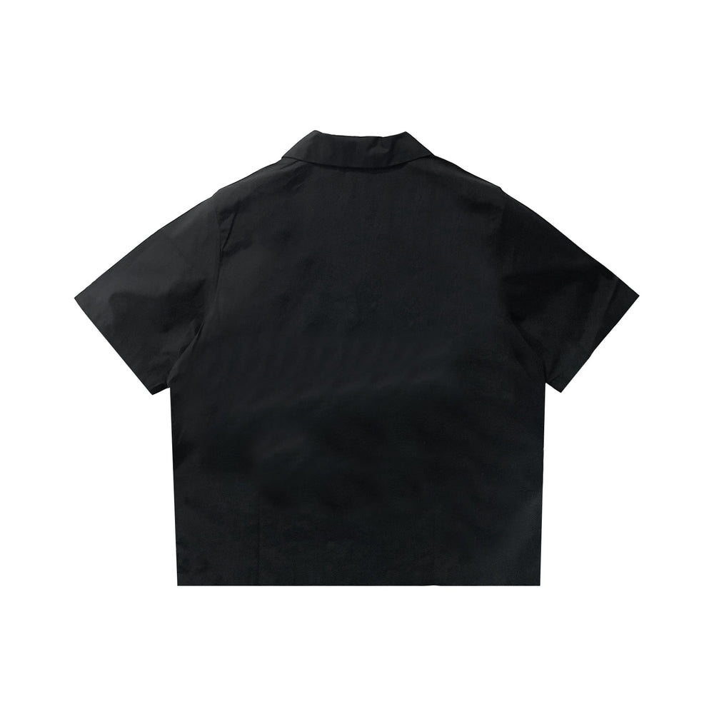 Chrome Hearts Embroidered CH Black Short Sleeve Shirt - SHENGLI ROAD MARKET