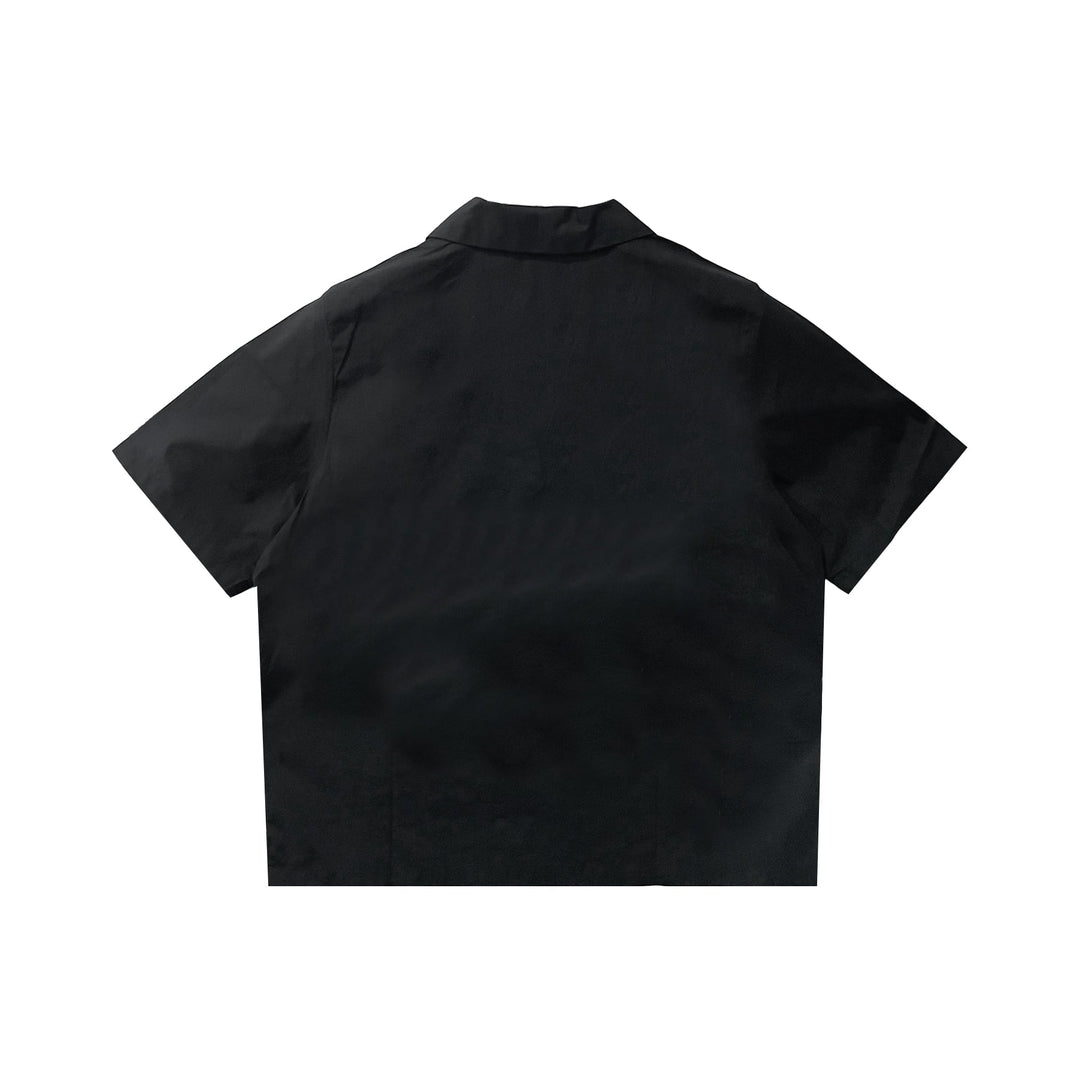 Chrome Hearts Embroidered CH Black Short Sleeve Shirt - SHENGLI ROAD MARKET