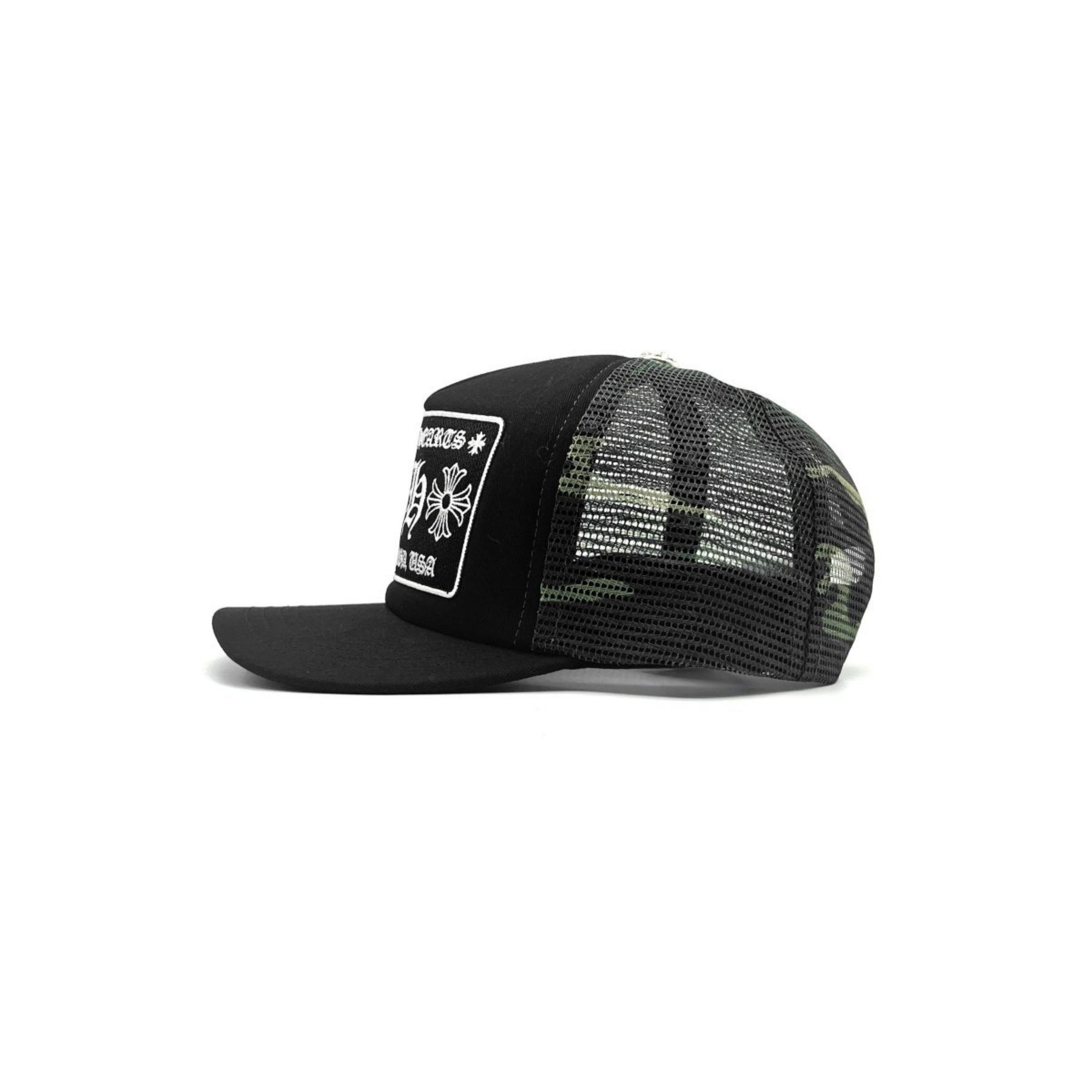 Chrome Hearts Embroidered CH Cross Logo Camouflage Baseball Cap