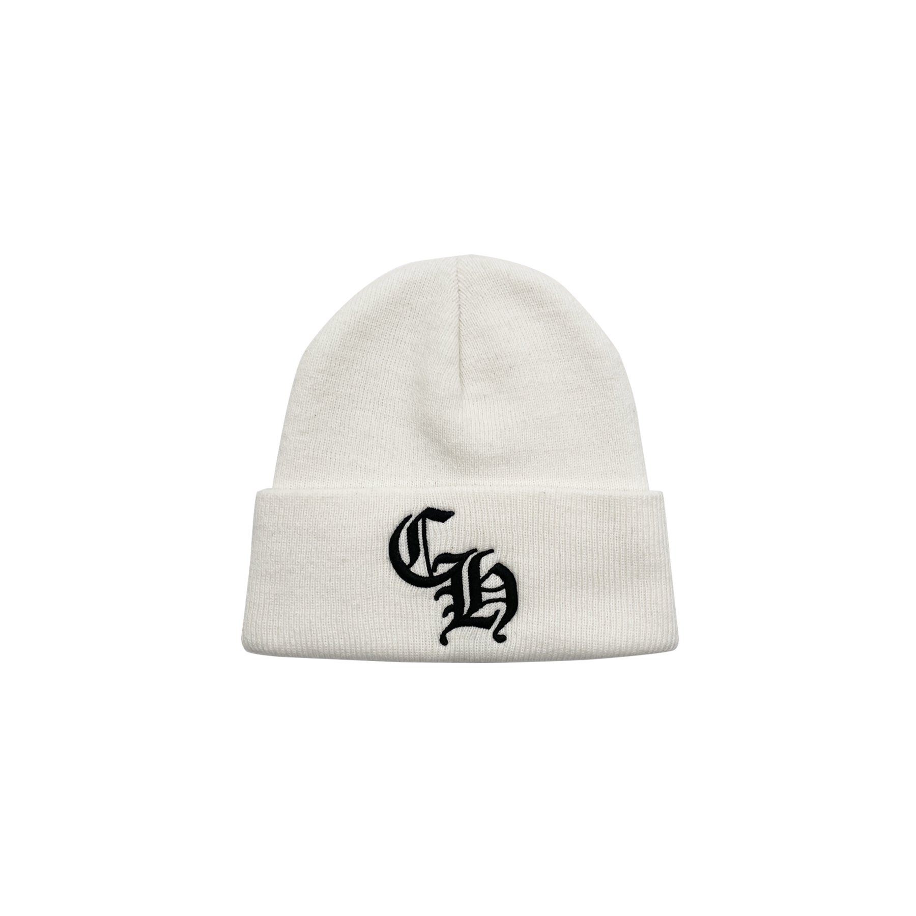 Chrome Hearts Embroidered CH Logo White Beanie - SRM – SHENGLI