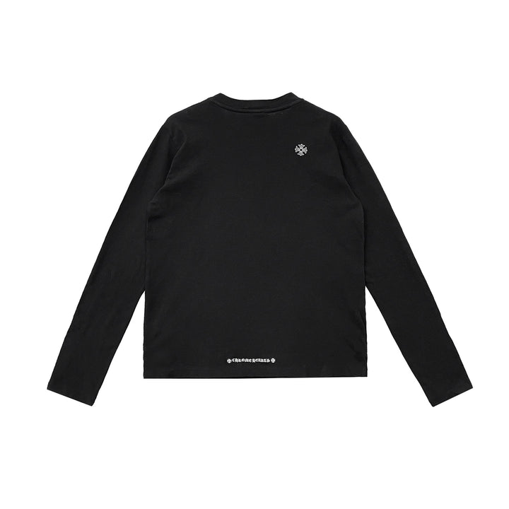 Chrome Hearts Embroidered Dagger Black Long Sleeve T-Shirt Tee - SHENGLI ROAD MARKET