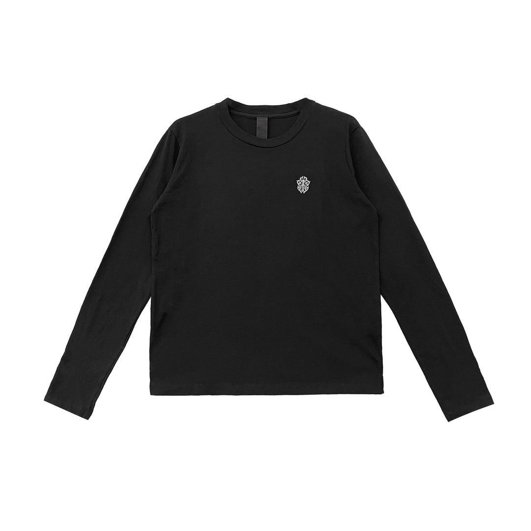 Chrome Hearts Embroidered Dagger Black Long Sleeve T-Shirt Tee - SHENGLI ROAD MARKET