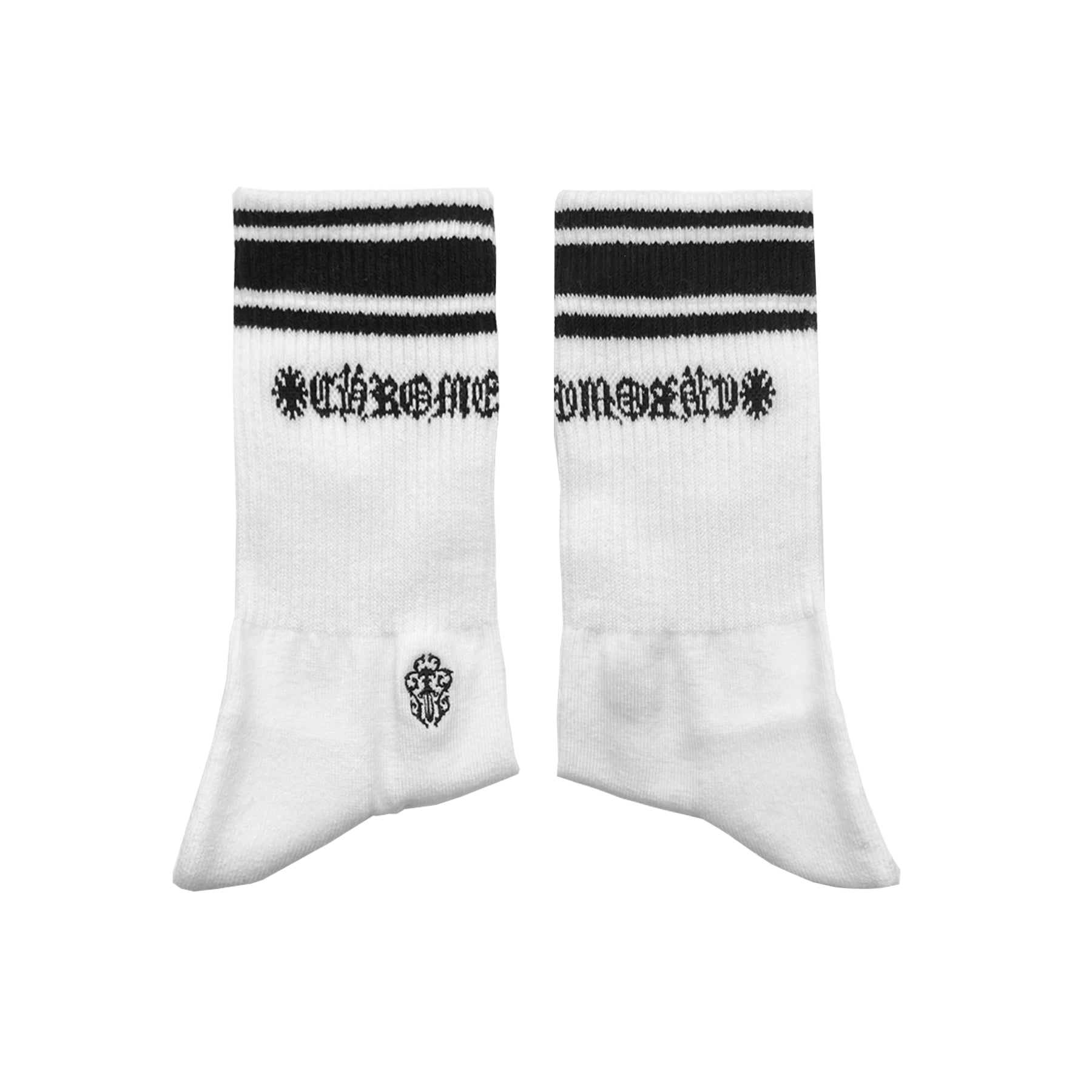 Chrome Hearts Embroidered Dagger Striped Sport Socks - SRM