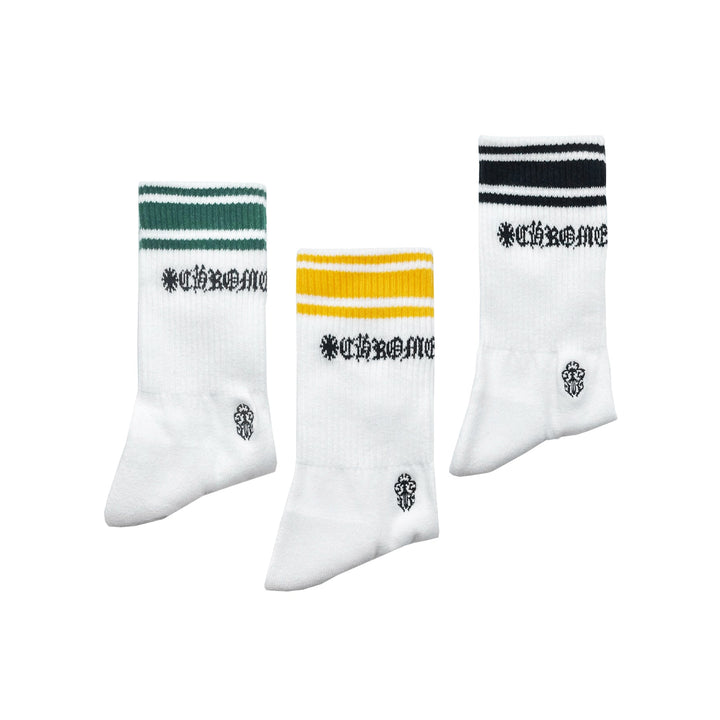 Chrome Hearts Embroidered Dagger Striped Sport Socks - SHENGLI ROAD MARKET