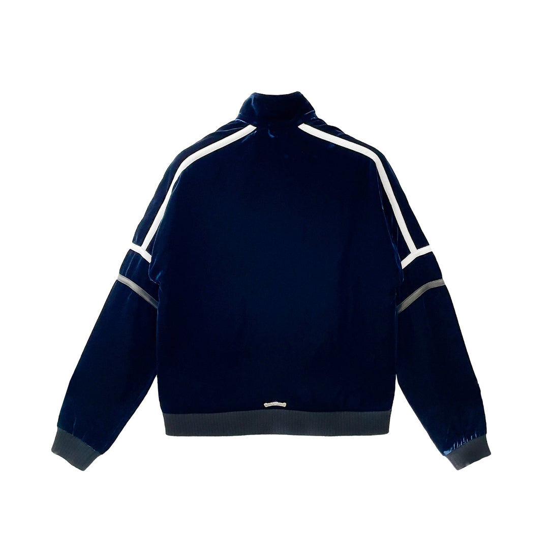 Chrome Hearts Embroidered Logo Leather Patch Velvet Dagger Zip Jacket - SHENGLI ROAD MARKET