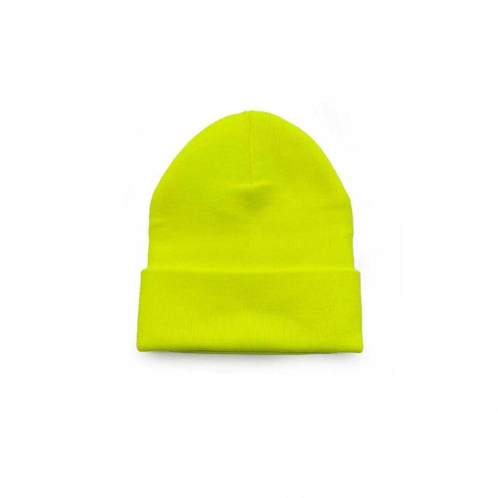 Chrome Hearts Embroidered Neon Yellow Beanie - SHENGLI ROAD MARKET