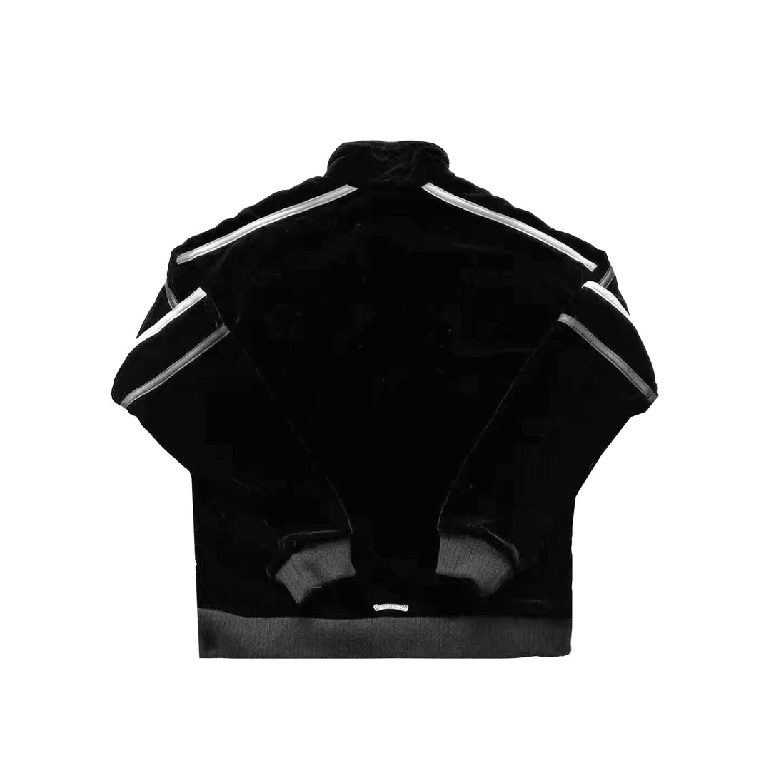 Chrome Hearts Embroidered Script Leather Patch Velour Tracksuit - SHENGLI ROAD MARKET