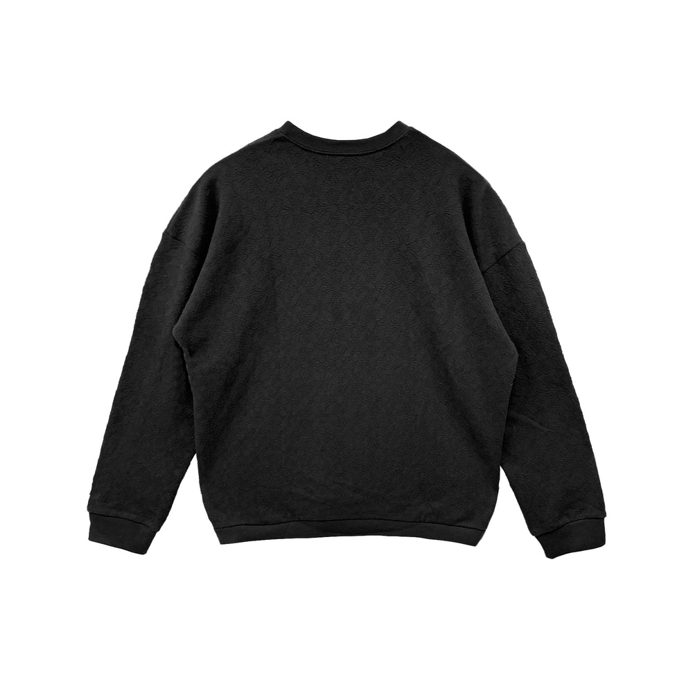 Chrome Hearts Embroidered Tonal Monogram Cross Black Sweatshirt - SHENGLI ROAD MARKET
