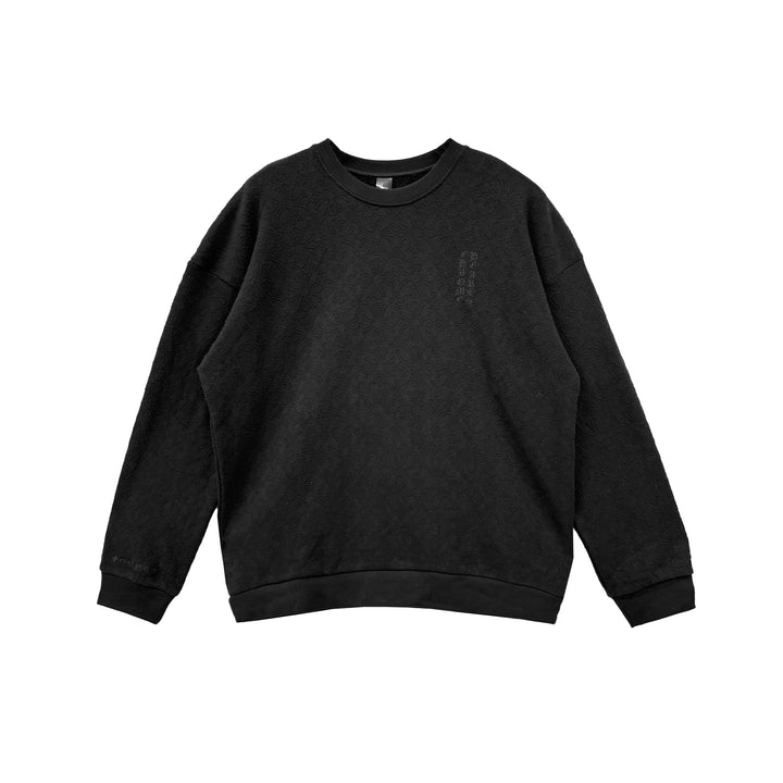 Chrome Hearts Embroidered Tonal Monogram Cross Black Sweatshirt - SHENGLI ROAD MARKET