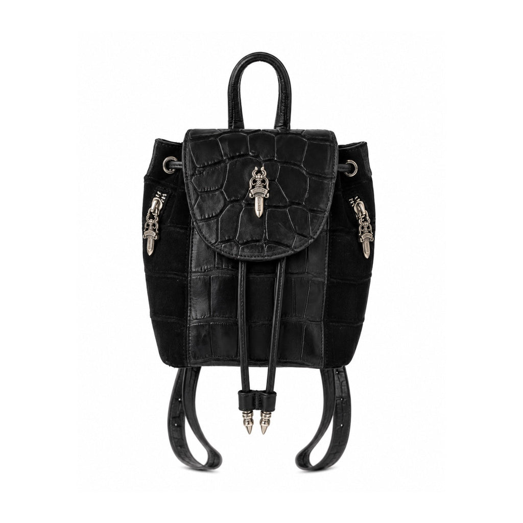 Chrome Hearts Extremely Rare Alligator Skin Black Backpack