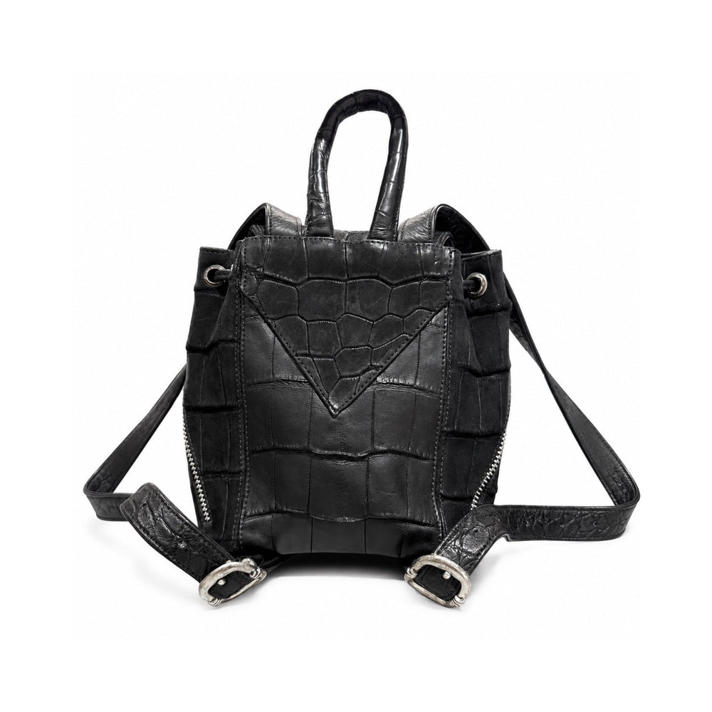 Chrome Hearts Extremely Rare Alligator Skin Black Backpack