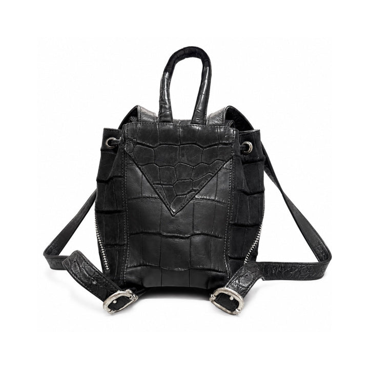 Chrome Hearts Extremely Rare Alligator Skin Black Backpack - SHENGLI ROAD MARKET
