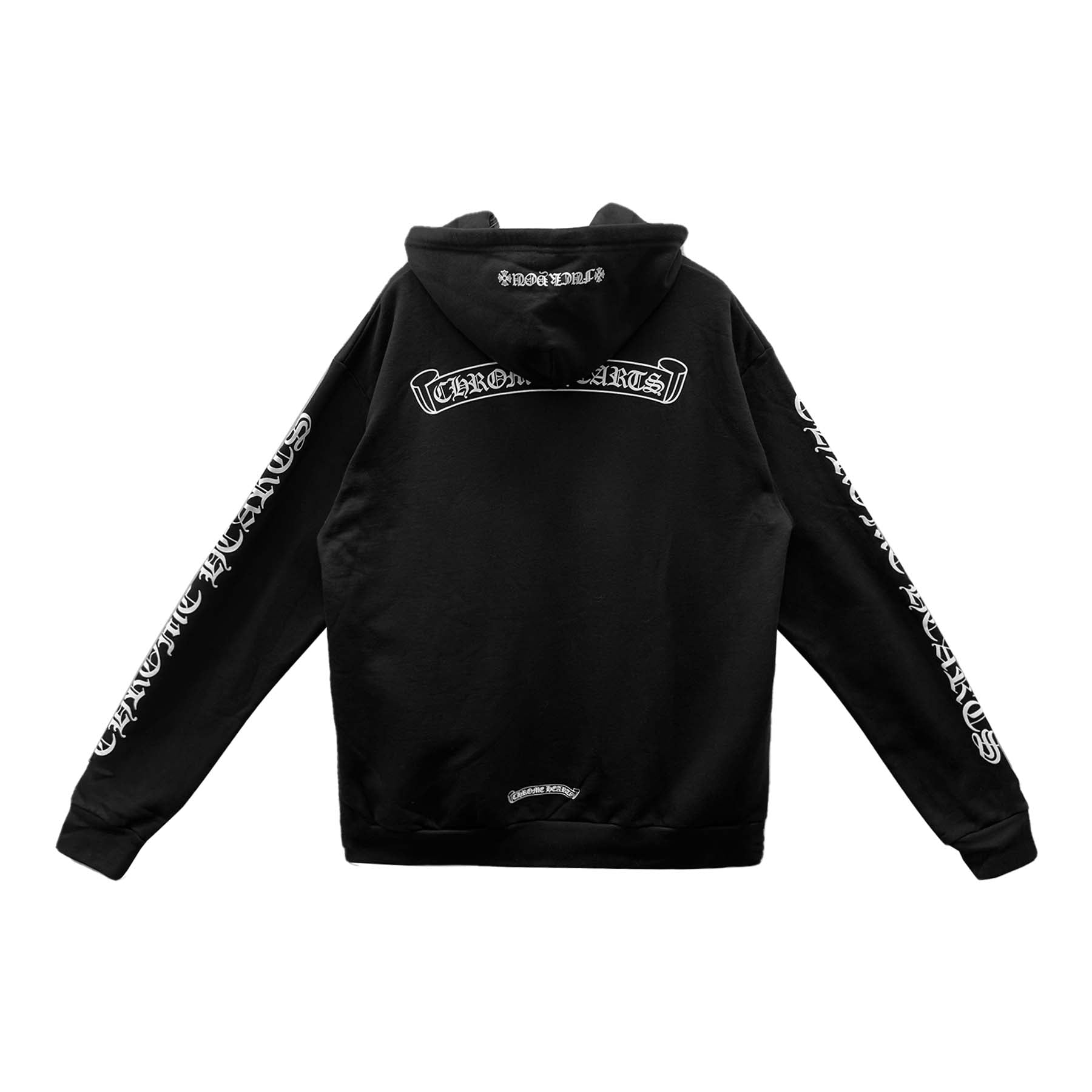 Chrome Hearts F**kyou Scroll Script Sleeve Zip Up Hoodie - SRM