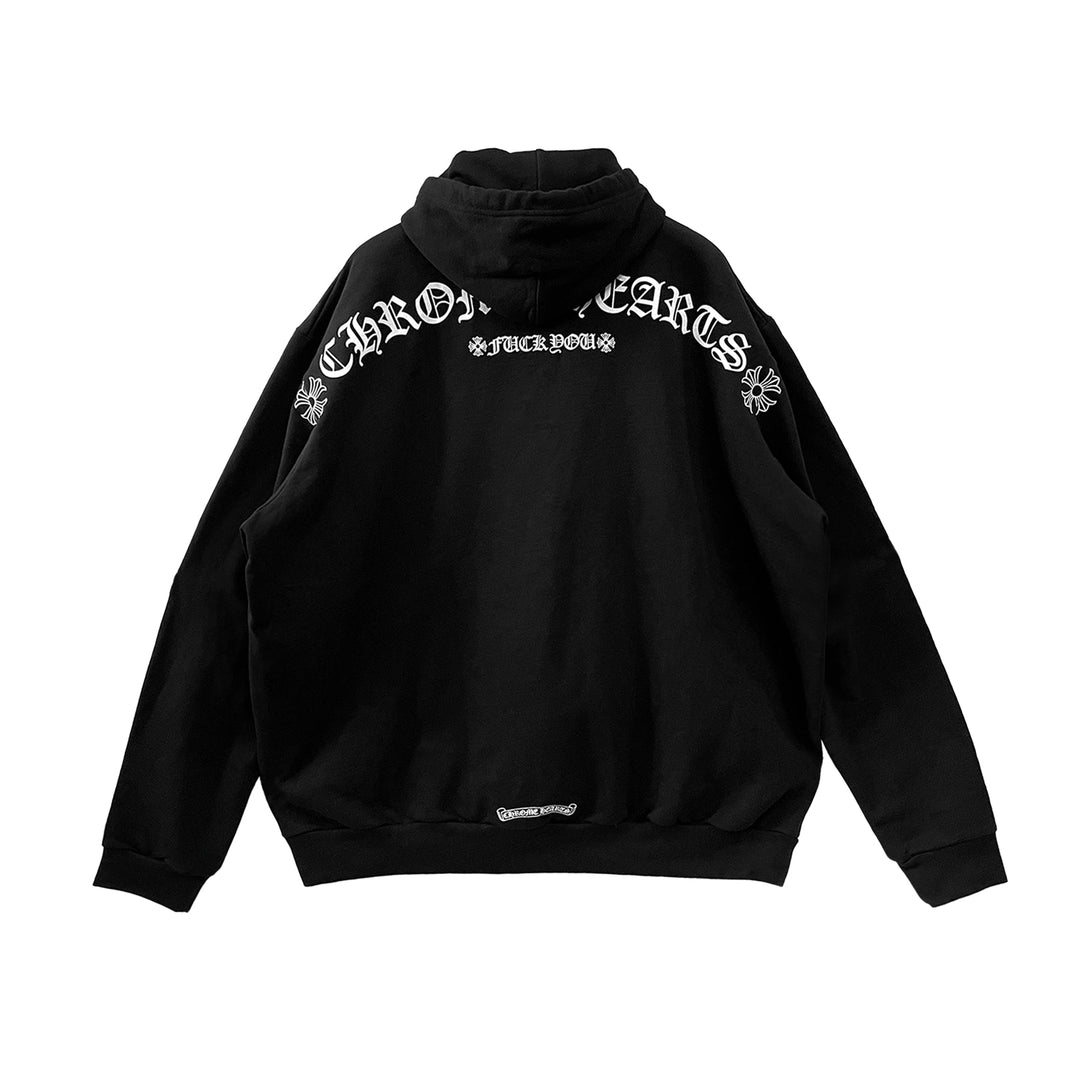 Chrome Hearts F U T Bar Logo Black Pullover Hoodie - SHENGLI ROAD MARKET