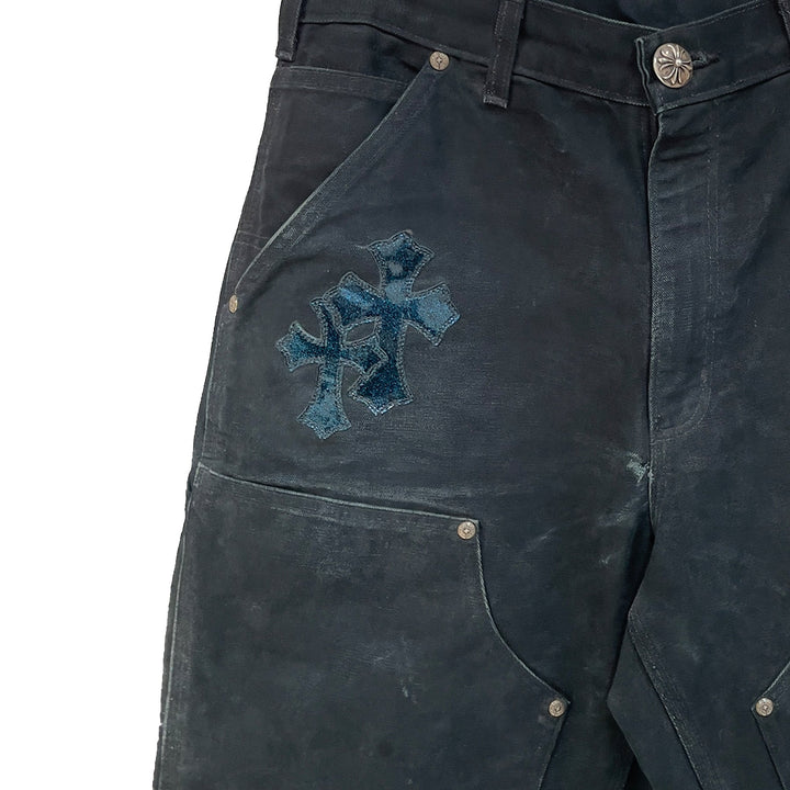 Chrome Hearts F&F Faded Double Knee Canvas Carpenter Pants - SHENGLI ROAD MARKET