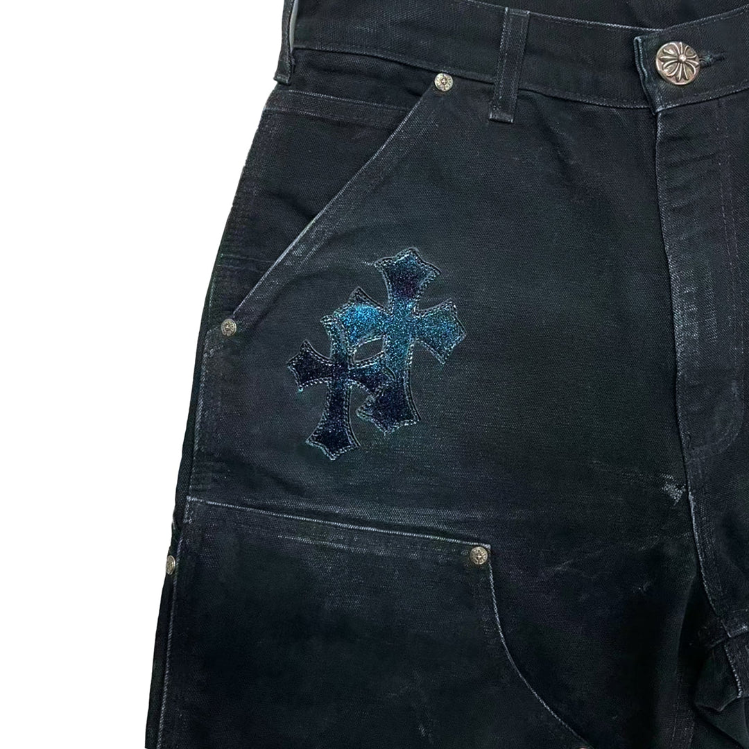 Chrome Hearts F&F Faded Double Knee Canvas Carpenter Pants - SHENGLI ROAD MARKET