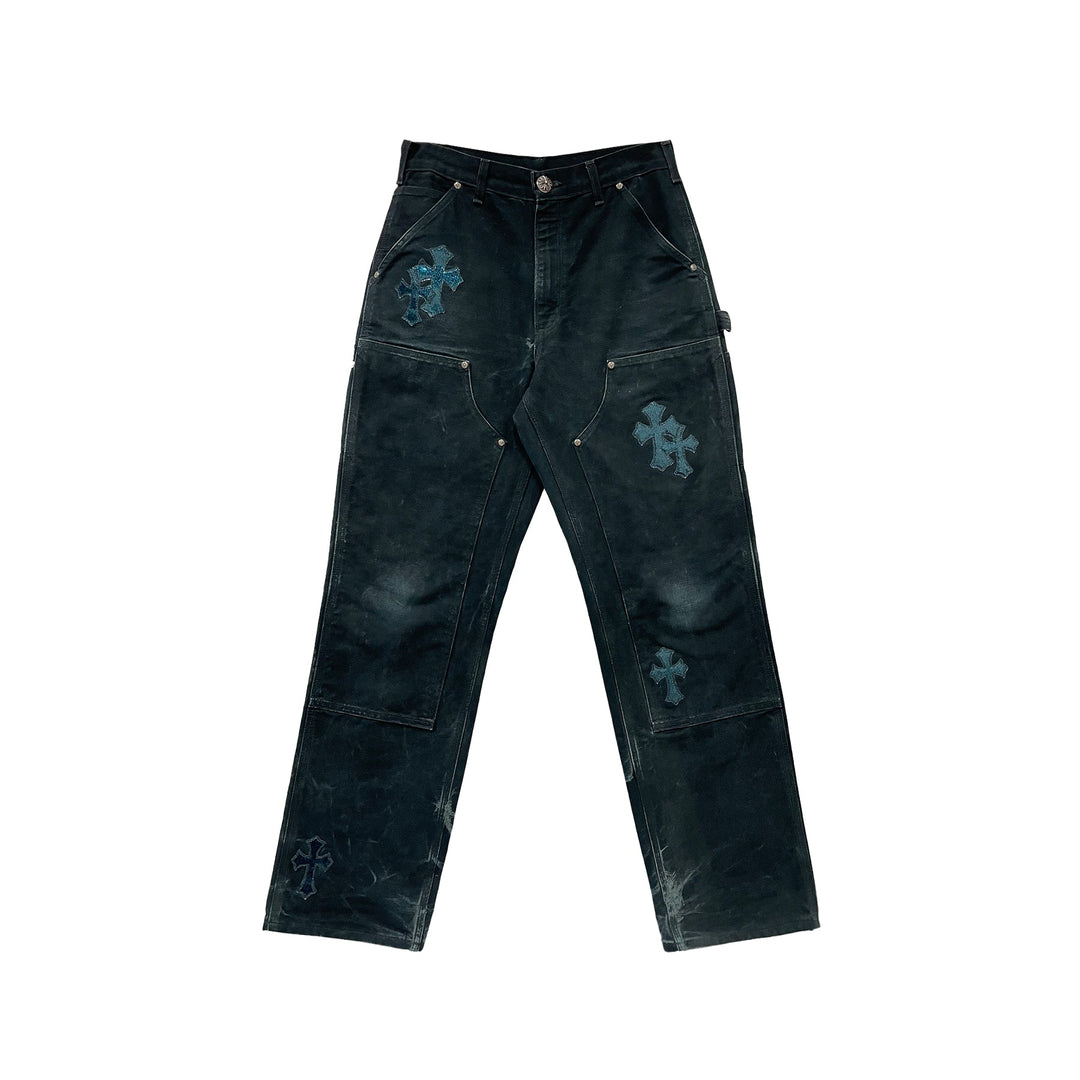Chrome Hearts F&F Faded Double Knee Canvas Carpenter Pants - SHENGLI ROAD MARKET