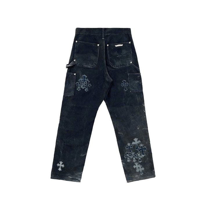 Chrome Hearts F&F Faded Double Knee Canvas Carpenter Pants - SHENGLI ROAD MARKET