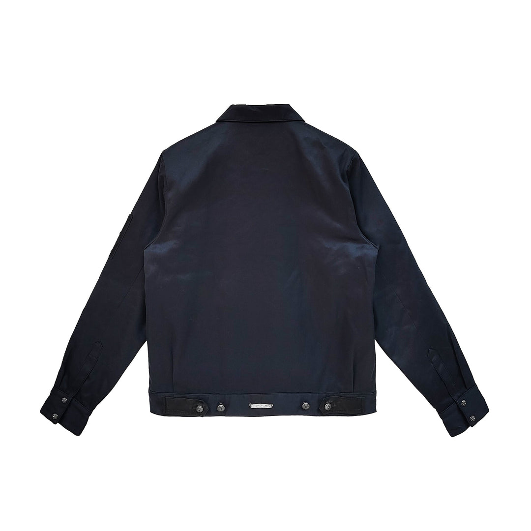 Chrome Hearts F&F Orange Triple Cross Nylon Navy Zip Up Jacket - SHENGLI ROAD MARKET