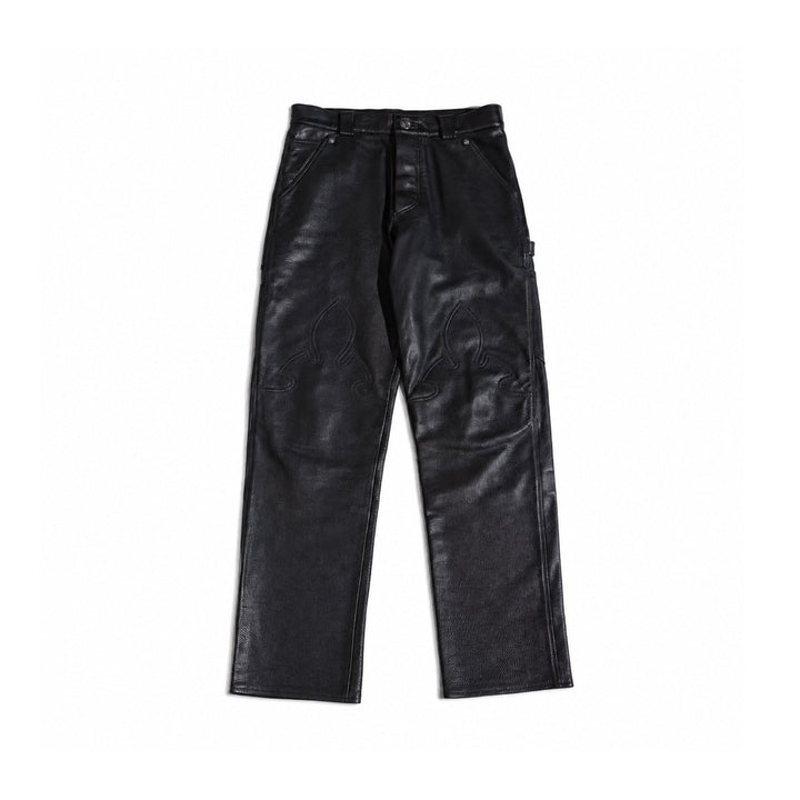 Chrome Hearts Fleur Leather Double Knee Carpenter Pants - SHENGLI ROAD MARKET
