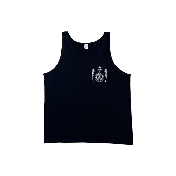 Chrome Hearts Foti Horseshoe Skull TV Channel Black Tank Top - SHENGLI ROAD MARKET