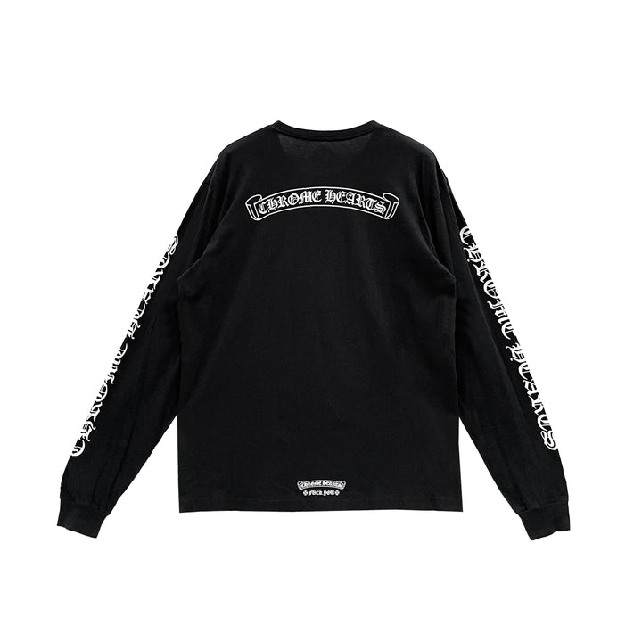 Chrome Hearts FU Scroll Logo Long Sleeve T-Shirt Tee - SHENGLI ROAD MARKET