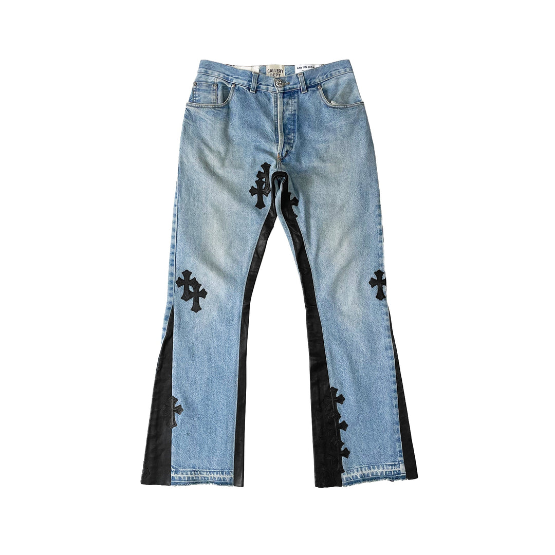 Chrome Hearts Gallery Dept Cross Patch Flare Denim Jeans - SHENGLI ROAD MARKET