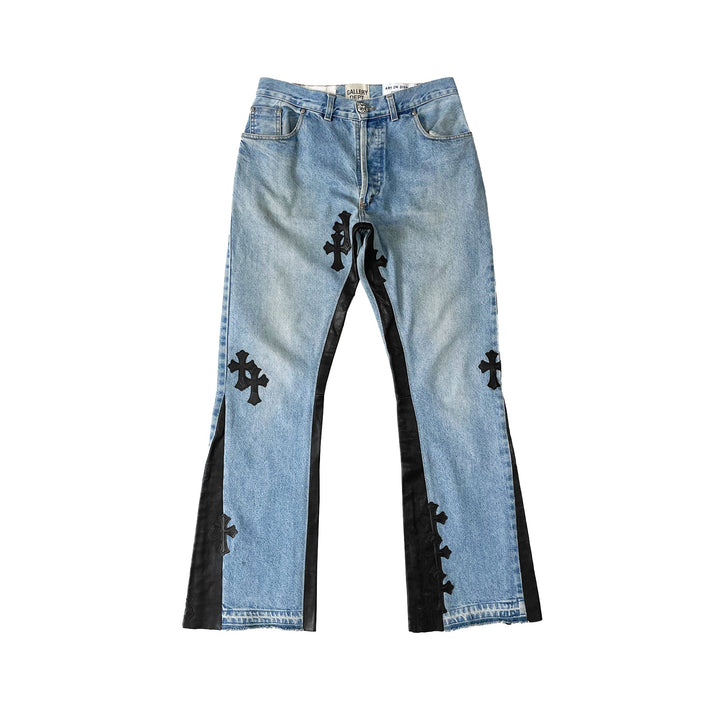 Chrome Hearts Gallery Dept Cross Patch Flare Denim Jeans - SHENGLI ROAD MARKET