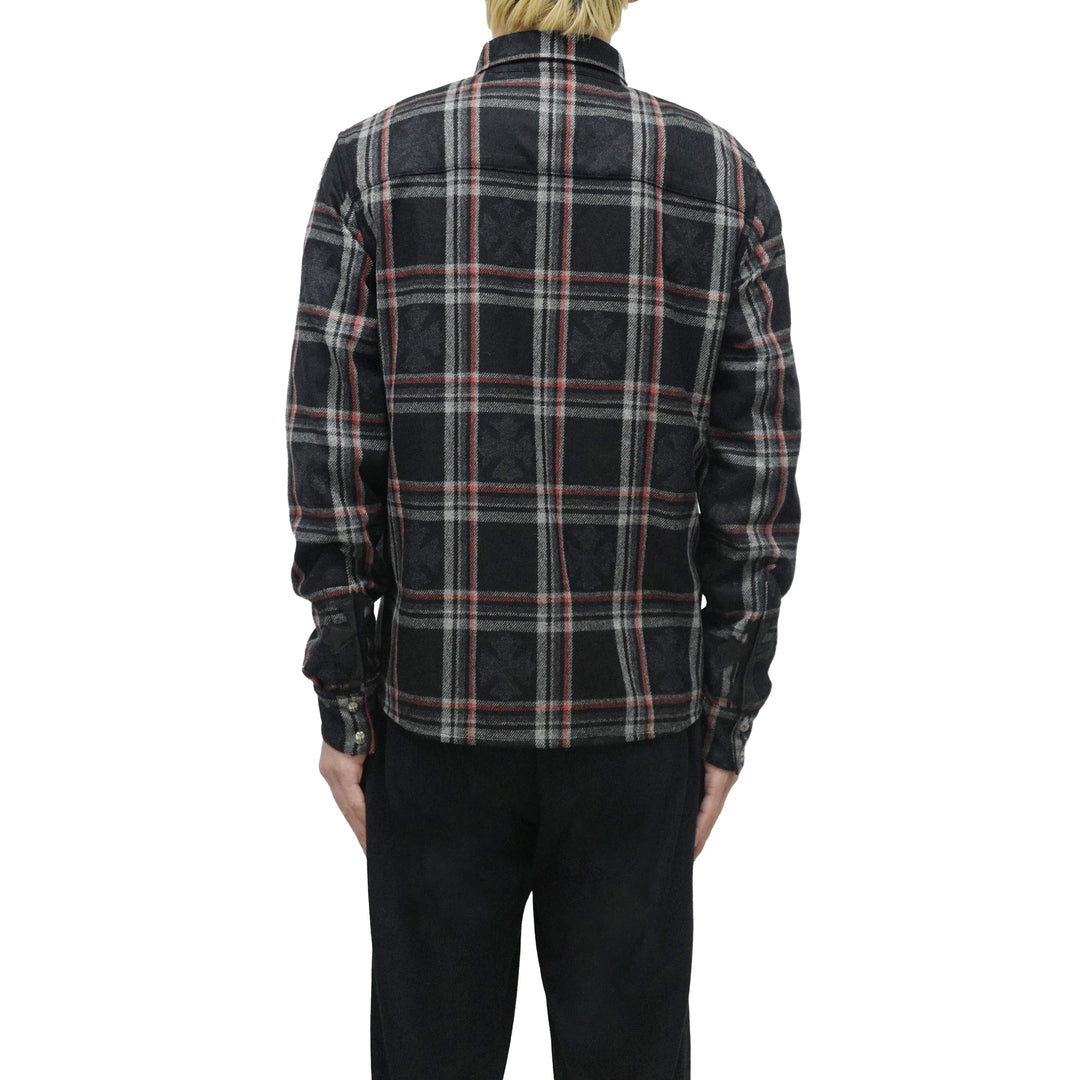 Chrome Hearts Gas Station Plaid Cashmere Cross Patch Shirt - SHENGLI ROAD MARKET