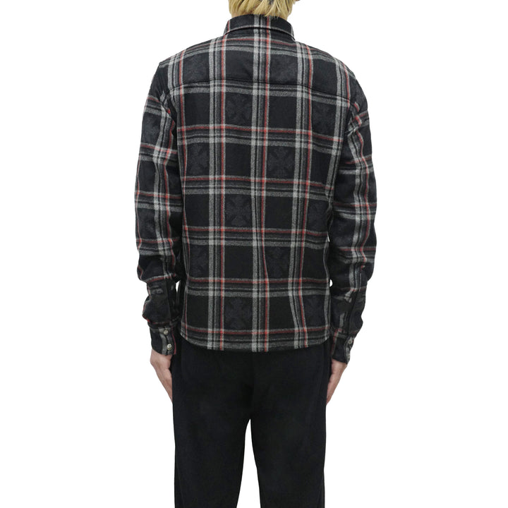 Chrome Hearts Gas Station Plaid Cashmere Cross Patch Shirt - SHENGLI ROAD MARKET