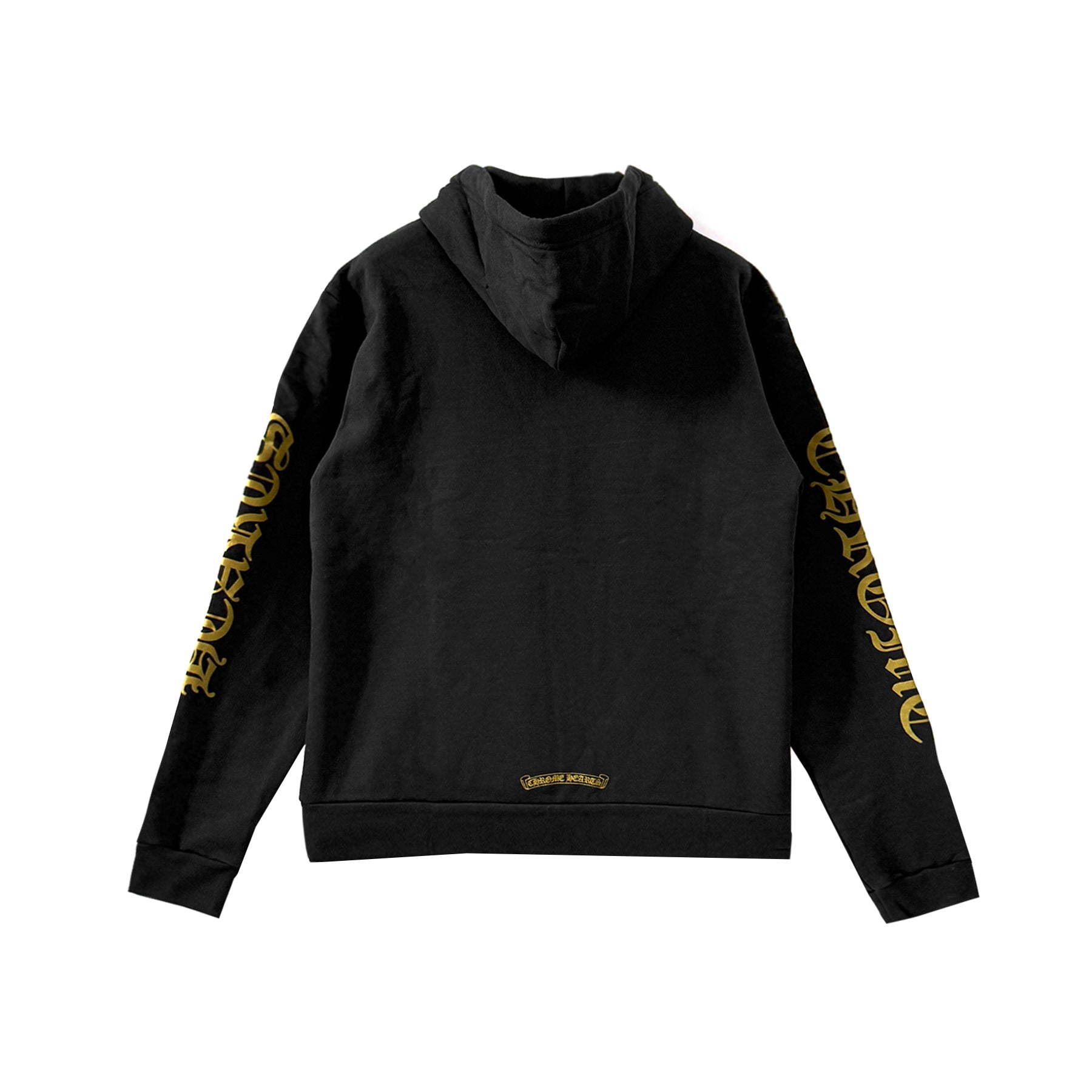 Chrome Hearts Gold Script Black Zip Up Hoodie - SRM – SHENGLI ROAD