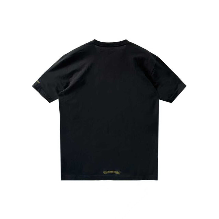 Chrome Hearts Gold Script Neck Pocket Short Sleeve T-Shirt - SHENGLI ROAD MARKET