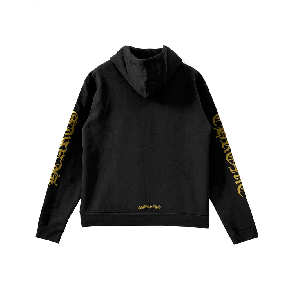 Chrome Hearts Gold Script Pullover Hoodie - SHENGLI ROAD MARKET