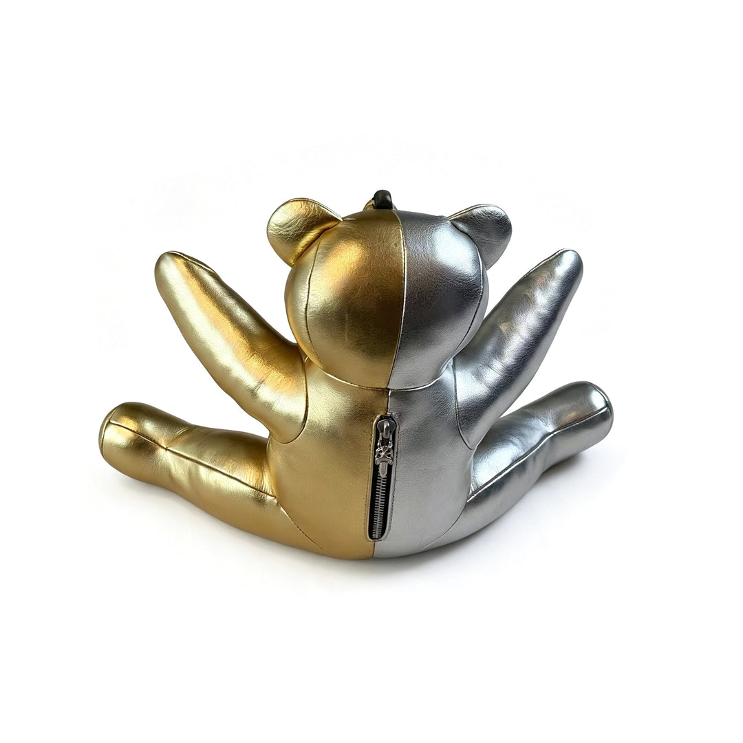 Chrome Hearts Gold & Silver Leather Teddy Bear - SHENGLI ROAD MARKET