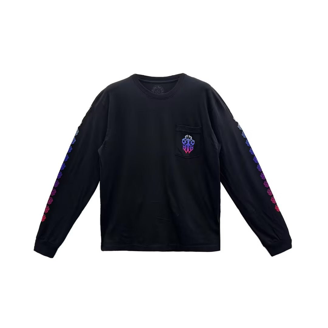 Chrome Hearts Gradient Dagger Horseshoe Logo Long Sleeve Tee - SHENGLI ROAD MARKET