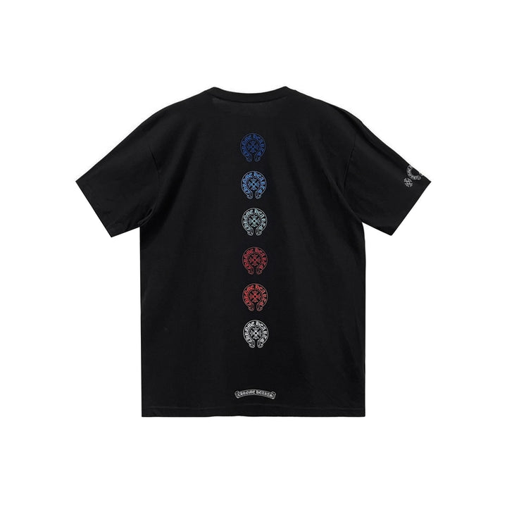 Chrome Hearts Gradient Horseshoe Black Short Sleeve Tee - SHENGLI ROAD MARKET