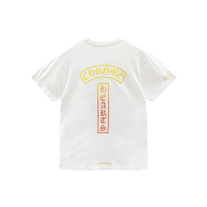 Chrome Hearts Gradient T Bar Script White Short Sleeve Tee - SHENGLI ROAD MARKET
