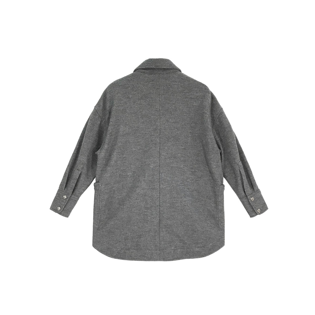 Chrome Hearts Gray Wool Shirt Jacket - SHENGLI ROAD MARKET