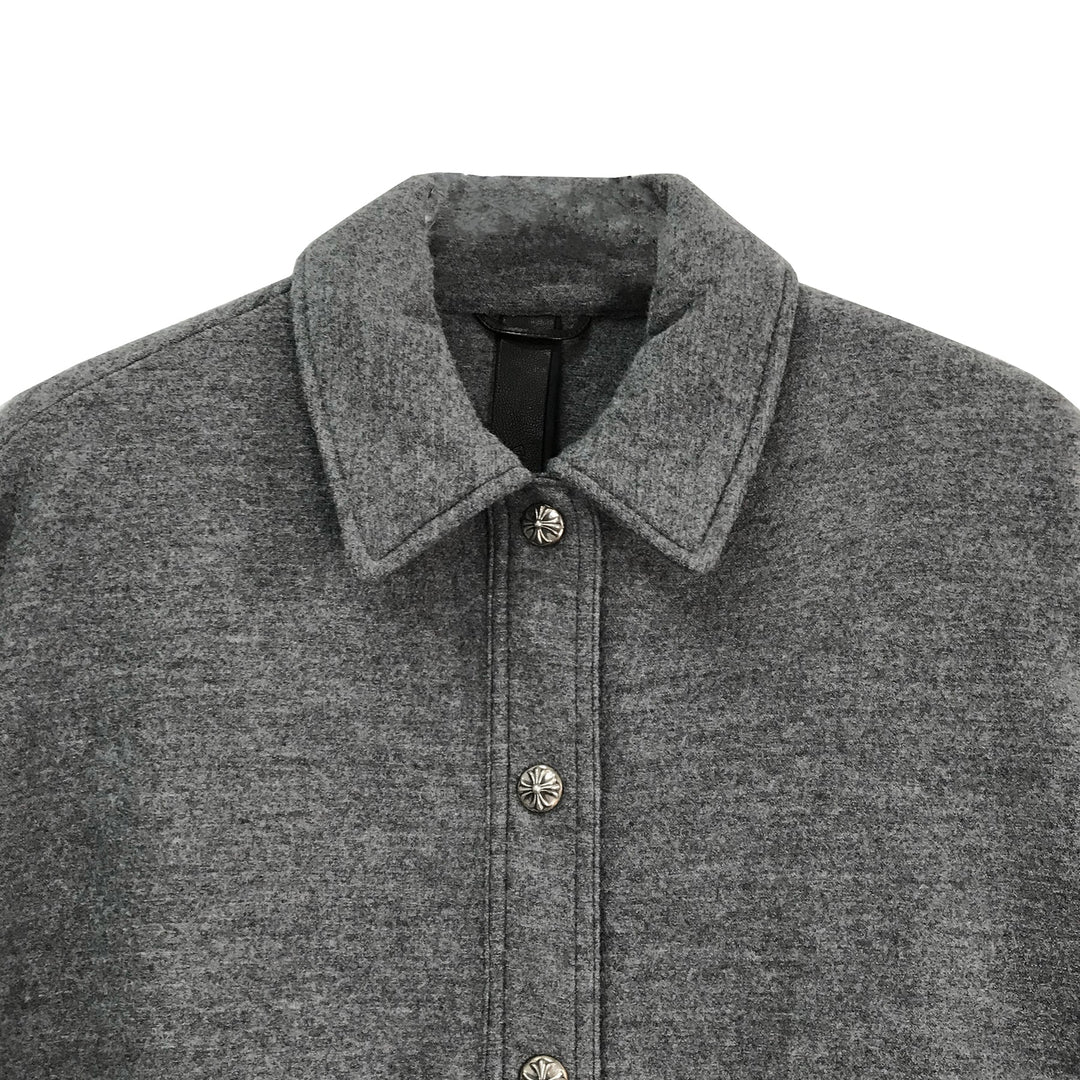 Chrome Hearts Gray Wool Shirt Jacket - SHENGLI ROAD MARKET