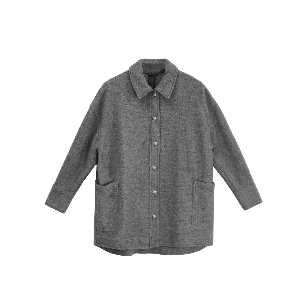 Chrome Hearts Gray Wool Shirt Jacket - SHENGLI ROAD MARKET