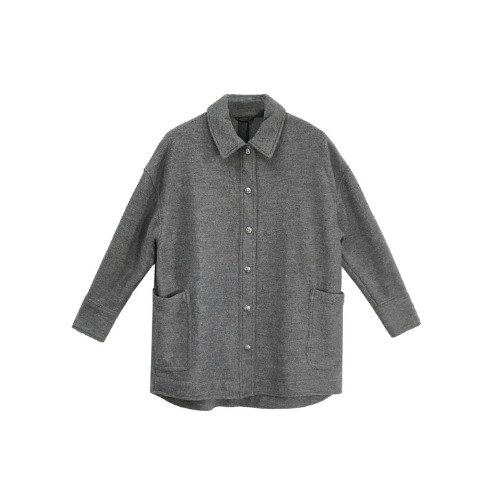 Chrome Hearts Gray Wool Shirt Jacket - SHENGLI ROAD MARKET