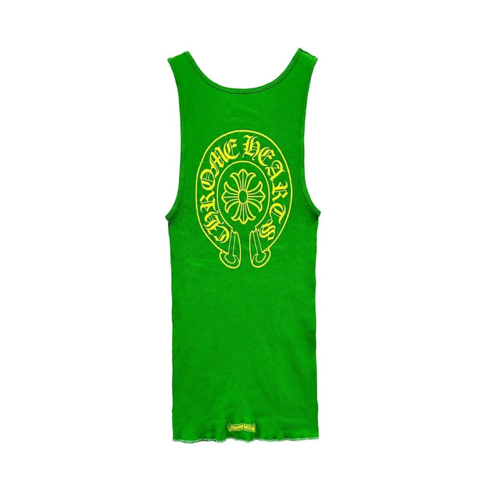 CHROME HEARTS タンクトップ オリーブグリーン サイズM Chrome Hearts Green Horseshoe Logo Tanktop - SRM – SHENGLI ROAD MARKET