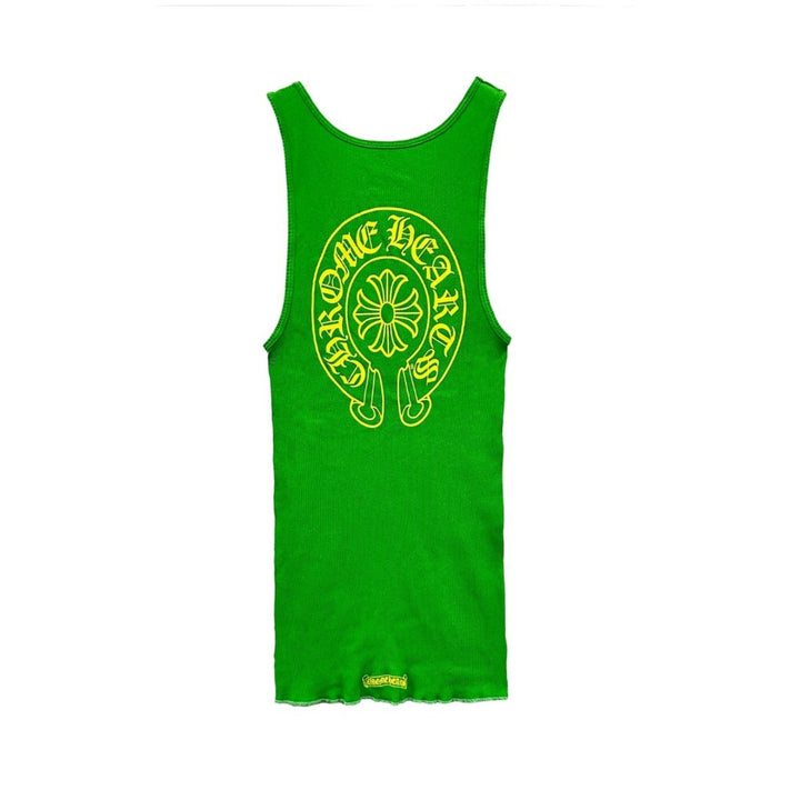 Chrome Hearts Green Horseshoe Logo Tank Top - SHENGLI ROAD MARKET