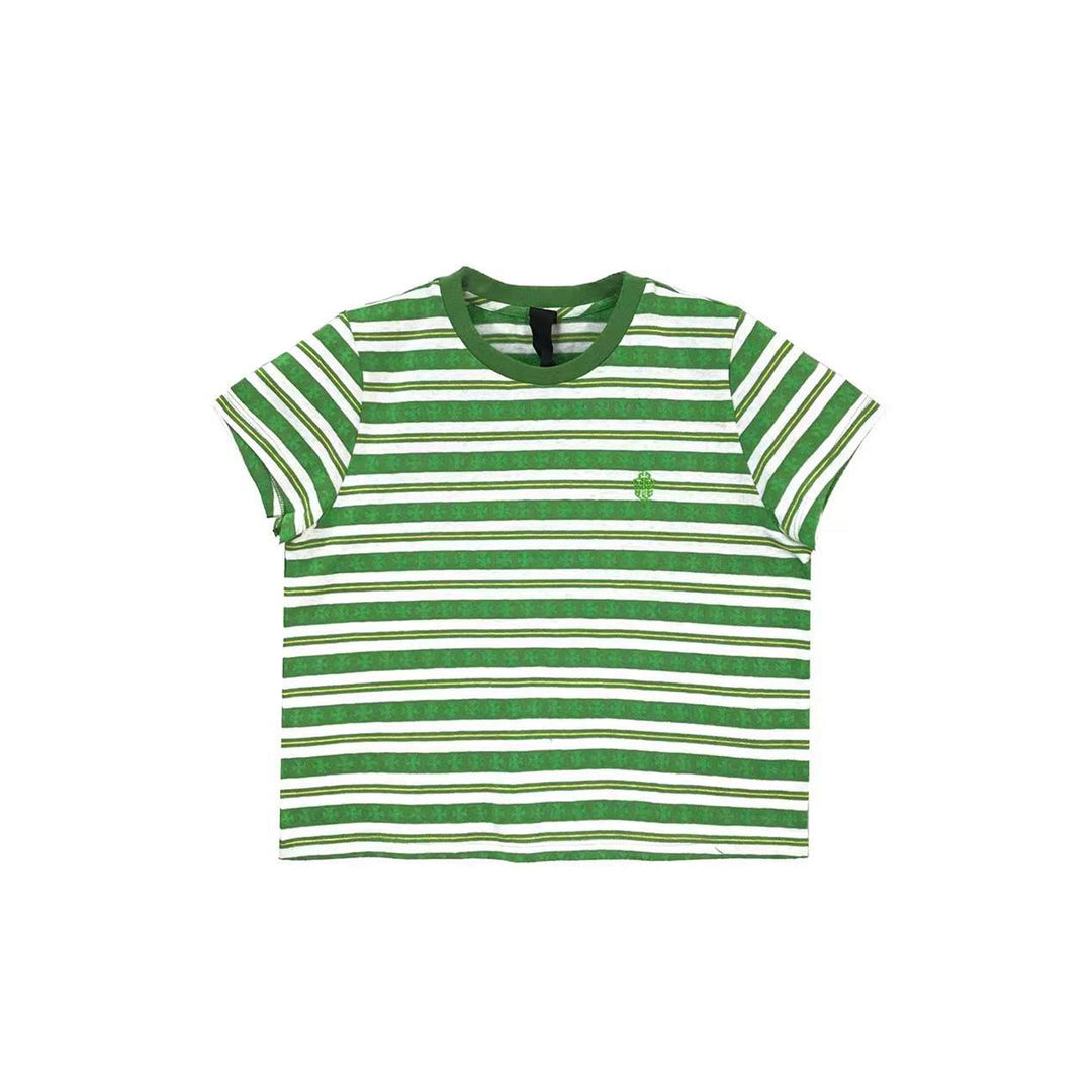 Chrome Hearts Green Stripe Women's Short Sleeve Tee - SHENGLI ROAD MARKET