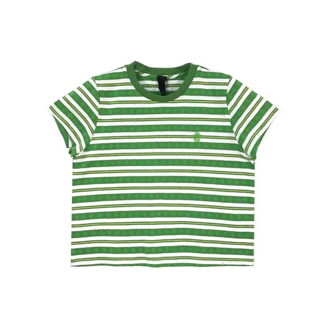 Chrome Hearts Green Stripe Women's Short Sleeve Tee - SHENGLI ROAD MARKET