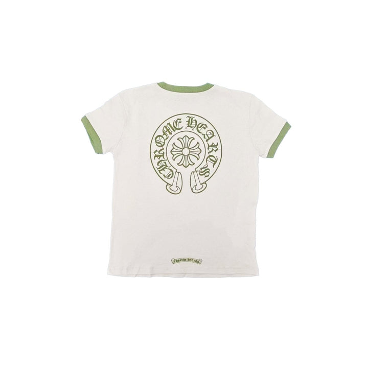 Chrome Hearts Green＆White Horseshoe Logo Short Sleeve Tee - SHENGLI ROAD MARKET