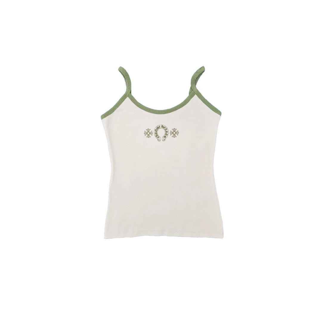 Chrome Hearts Green＆White Horseshoe Logo Tank top - SHENGLI ROAD MARKET